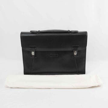 Salvatore Ferragamo - Black Leather Briefcase Business Bag