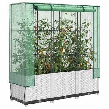 vidaXL Plantenbak verhoogd met kashoes 120x40x138 cm, Verzenden, Nieuw