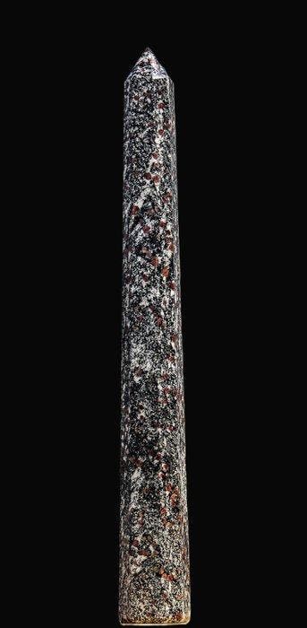 Roze robijn spinel 50 cm obelisktoren - 3,57 kg gemarmerd