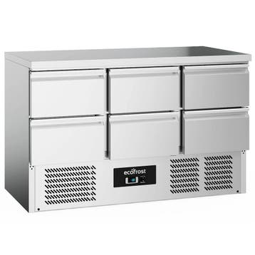 Koelwerkbank | 368L | 6 Laden (1/1 GN) | +2°C/+8°C |, Verzenden
