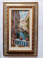 Ernesto Rispoli (1948) - Vicolo veneziano, Antiek en Kunst, Kunst | Schilderijen | Klassiek