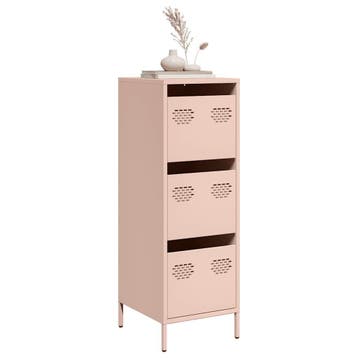 vidaXL Hoge kast 39x35x103,5 cm staal zwart, Verzenden, Nieuw