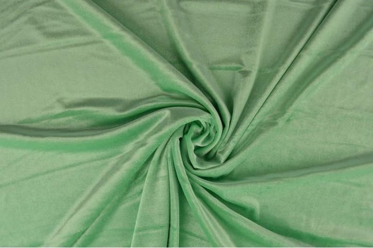 10 meter stretch fluweel - Mintgroen, Hobby en Vrije tijd, Stoffen en Lappen, 120 cm of meer, 200 cm of meer, Groen, Nieuw, Polyester