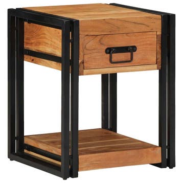 vidaXL Nachtkastje 2 st Bruin 40 x 40 x 50 cm Massief Acacia, Verzenden, Nieuw