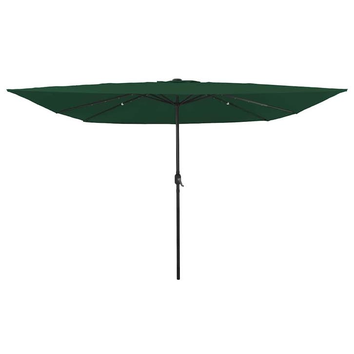 vidaXL Tuinparasol Groen 295 x 295 x 245 cm Polyester en, Tuin en Terras, Parasols, Nieuw, Verzenden