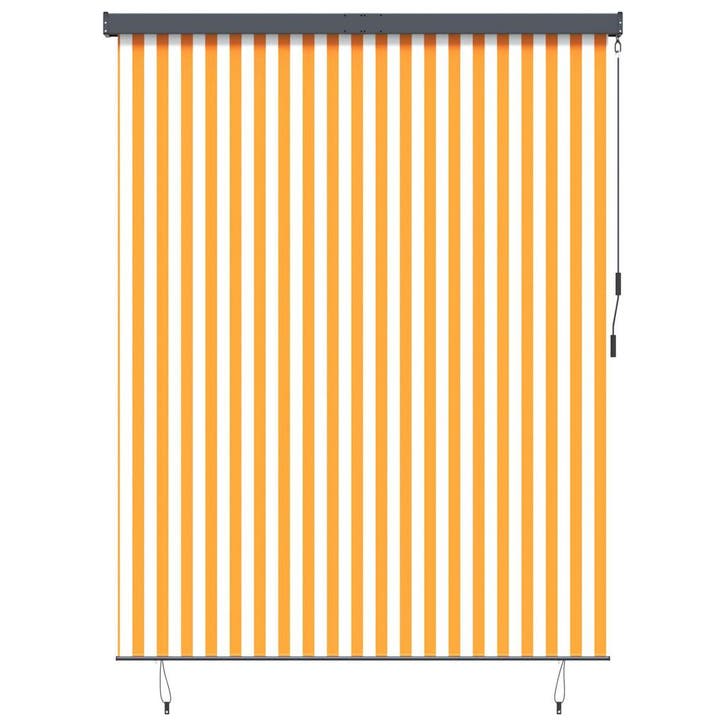 vidaXL Rolgordijn Wit en Oranje 200 x 250 cm Stof en, Huis en Inrichting, Stoffering | Gordijnen en Lamellen, Nieuw, Verzenden