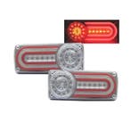 FEUX ARRIÈRE POUR MERCEDES CLASSE G W463 LED ROUGE CHROMÉ, Verzenden