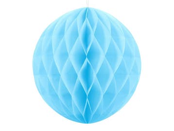 Honeycomb Bal Lichtblauw 20cm, Verzenden