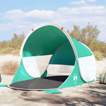 vidaXL Strandtent pop-up waterdicht zeegroen, Caravans en Kamperen, Tenten, Verzenden, Nieuw