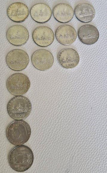 . Italië - Italiaanse Republiek 500 Lire argento (15 monete)