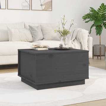 vidaXL Salontafel 60x50x35 cm massief grenenhout grijs, Huis en Inrichting, Verzenden, Nieuw