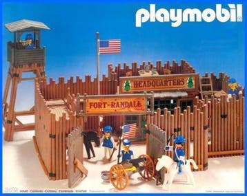Playmobil 3419 Western Fort Randall 95% compleet #9570, Ophalen of Verzenden, Gebruikt