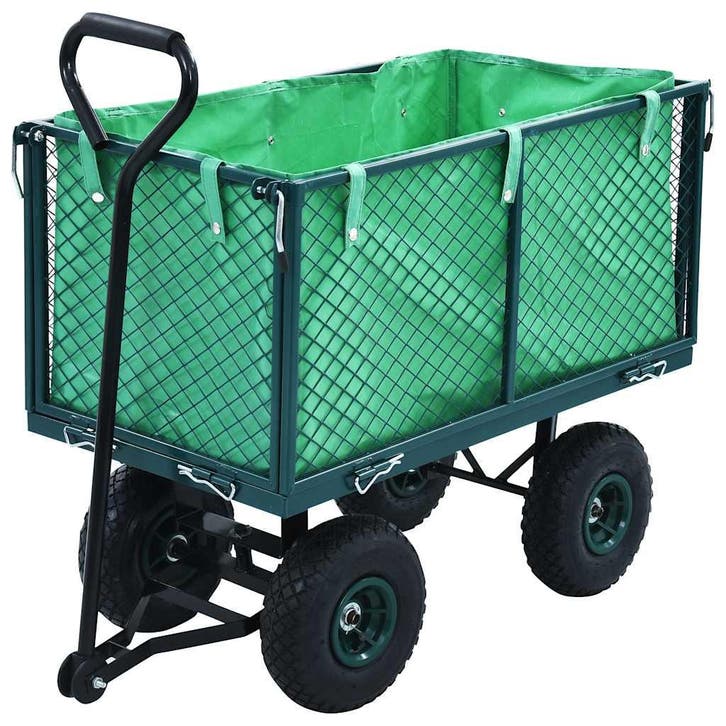 vidaXL Tuinwagen 350 kg groen, Bricolage & Construction, Outillage | Outillage à main, Envoi