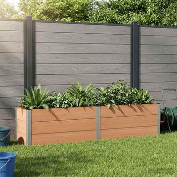 vidaXL Verhoogde plantenbak Bruin 250 x 50 x 54 cm WPC en, Verzenden