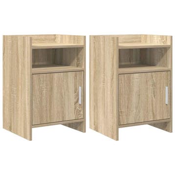 vidaXL Nachttafels 2 pcs Sonoma Eiken 40 x 36 x 60 cm, Verzenden, Nieuw