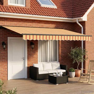 vidaXL Elektrisch Uitschuifbare Zonneluifel 4 × 3 m, Tuin en Terras, Zonneschermen, Verzenden, Nieuw