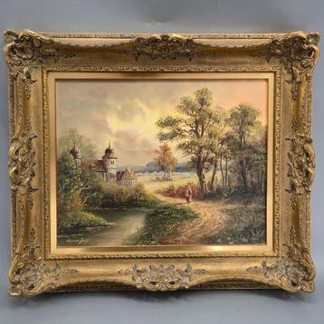 Werner Zapf (1938-2018) - Schlosslandschaft, Antiek en Kunst