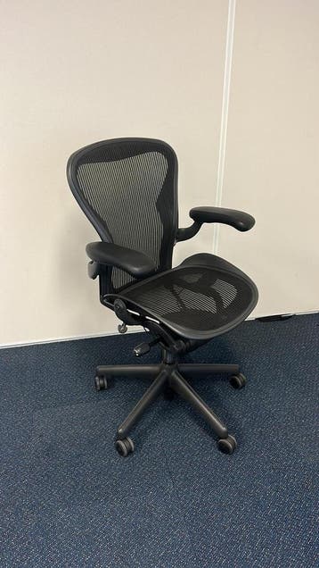 Herman Miller Aeron Bureaustoelen, Uit Voorraad Leverbaar!, Verzenden, Zwart, Zo goed als nieuw, Bureaustoel