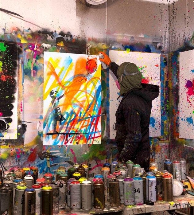 UTOPIA (1983) - Vandal Girl with balloon ops!!! bubble and, Antiek en Kunst, Kunst | Designobjecten