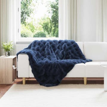 vidaXL Antislip deken van imitatie konijnenbont Olite 4 st, Huis en Inrichting, Verzenden, Nieuw