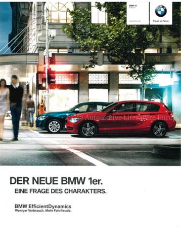 2011 BMW 1 SERIE BROCHURE DUITS, Nieuw