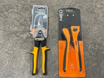 Veiling - Neo Tools blikschaar en krimptang 2-delig, Doe-het-zelf en Bouw, Nieuw