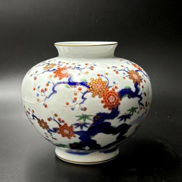 Vaas - Porselein Ko-Imari-stijl, Hoogte: 18,5 cm Gewicht:, Antiek en Kunst