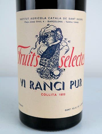 1902 Josep Monmany, Fruits Selectes Vi Ranci Pur (124 years), Nieuw