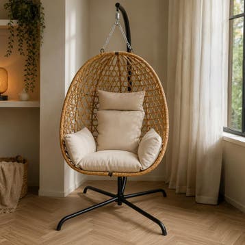 Fauteuil suspendu - marron - 103 x 105 x 195 cm, Verzenden, Neuf