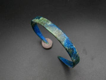 Viking period: beautiful bronze Viking dragon head braclet