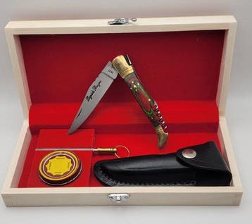 Laguiole Bougna - Tafelmessenset - Staal - Vouwmes cadeauset