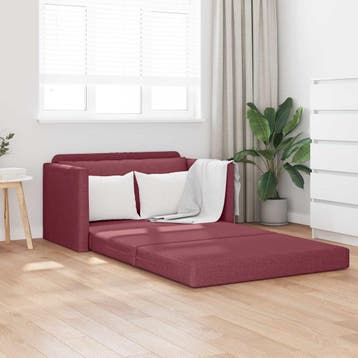 vidaXL Slaapbank / zetel Wijnrood 124 x 71 x 78 cm Stof, Huis en Inrichting, Zetels | Zetels, Verzenden, Nieuw