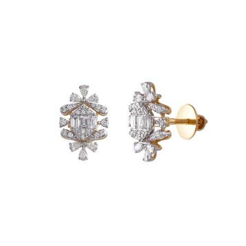 Oorbellen - 18 karaat Geel goud - 0.65ct. tw. Diamant, Nieuw