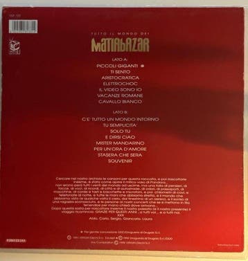 Matia Bazar - Tutto Il Mondo Dei Matia Bazar - Vinylplaat -, Cd's en Dvd's, Nieuw in verpakking