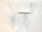 SUPERMAN : Lot of 4 Original Vintage Animation Drawings -