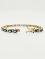 Armband - 18 karaat Geel goud Saffier - Diamant, Nieuw