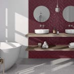 Wandtegel Valence May Grana Rood Glans 6,5x20 (Muurtegels), Doe-het-zelf en Bouw, Nieuw, 20 tot 40 cm, 10 m² of meer, Wandtegels