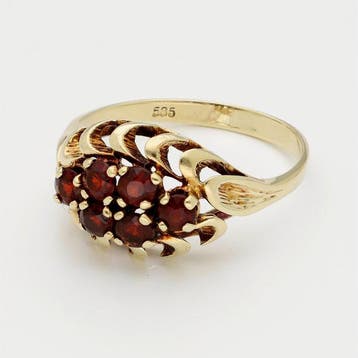 Ring - 18 karaat Geel goud Granaat