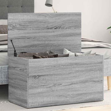 vidaXL Opbergkist 84x42x46 cm bewerkt hout grijs sonoma, Huis en Inrichting, Verzenden, Nieuw