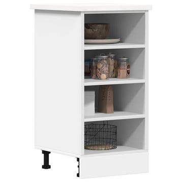 vidaXL Onderkast Riga 40x44,5x81,5 cm bewerkt hout wit, Verzenden