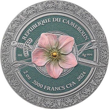 Cameroun. 2024 2000 Francs Amazon - Femina Bellator 2 oz