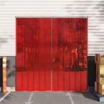 vidaXL Deurgordijn 300x2,6 mm 25 m PVC rood, Verzenden