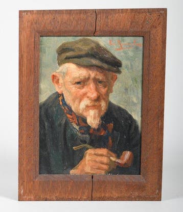 Emile Rommelaere (1873–1961) - Oude man met pijp