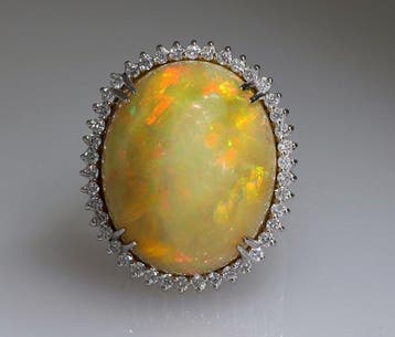 Zonder minimumprijs - Ring - 18 karaat Witgoud - 27.92ct., Nieuw
