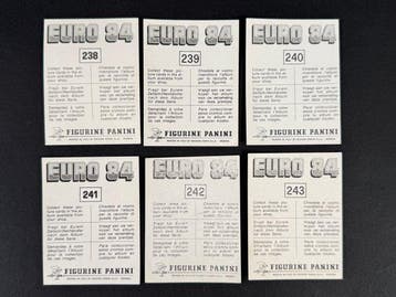 1984 Panini #238/243 Euro 84 - Italy & Nederland complete, Collections