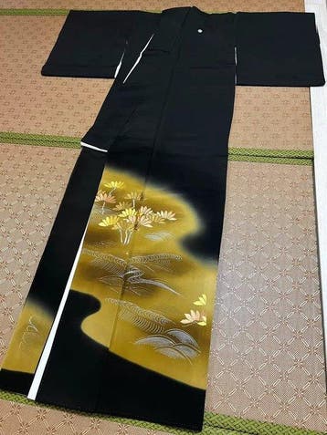 Vintage Japans Kurotomesode kimono - Zijde - Japan - Shwa, Antiek en Kunst