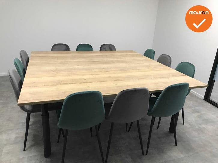 Vergadertafel Vierkant - 160x160 - Onderstel naar keuze - Ha, Zakelijke goederen, Kantoor en Winkelinrichting | Kantoormeubilair en Inrichting