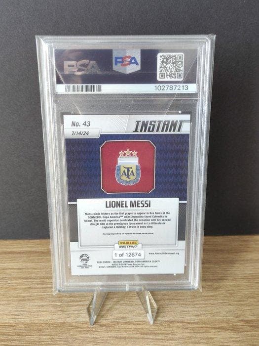 2024 Panini Instant Lionel Messi #43 - PSA Graded card, Collections, Autocollants