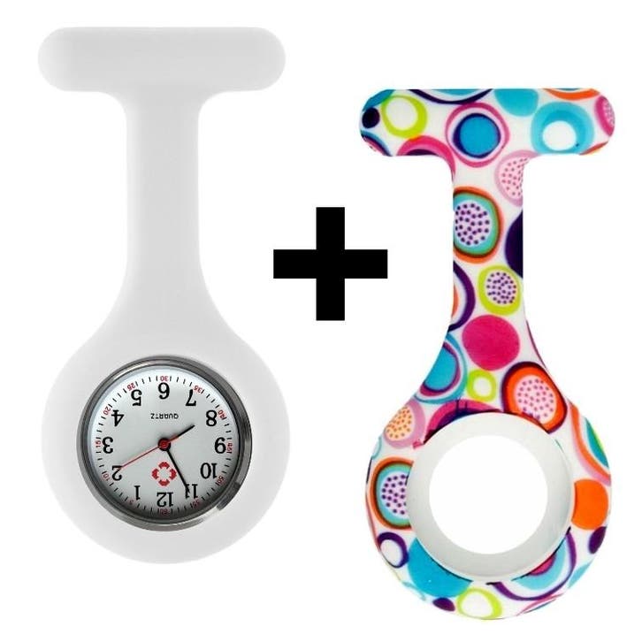 Fako - Verpleegstershorloge - Siliconen Duo - Bubbels, Handtassen en Accessoires, Horloges | Dames, Verzenden