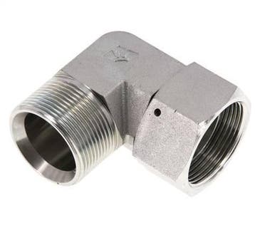 Raccord coudé 90° en acier zingué G 1 1/2 M/F 125 Bar -, Verzenden